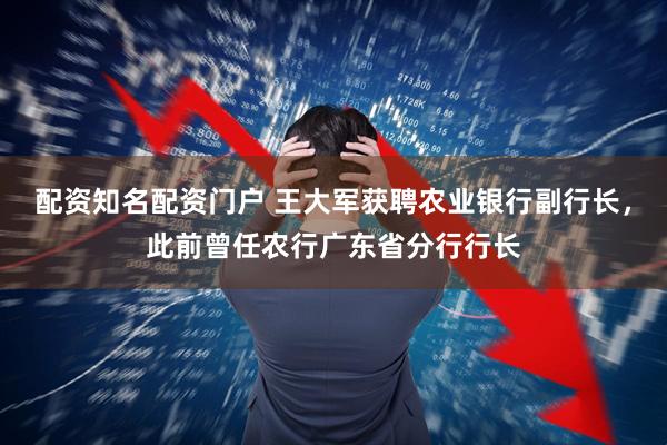 配资知名配资门户 王大军获聘农业银行副行长，此前曾任农行广东省分行行长